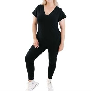 Smash + Tess Sunday Romper Slouchy Granola Girl Womens S Organic Black Bamboo